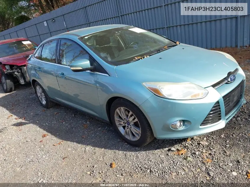 1FAHP3H23CL405803 2012 Ford Focus Sel