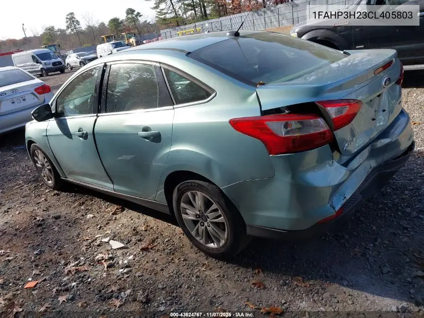 1FAHP3H23CL405803 2012 Ford Focus Sel
