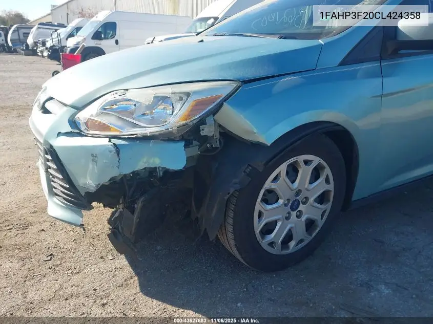 1FAHP3F20CL424358 2012 Ford Focus Se