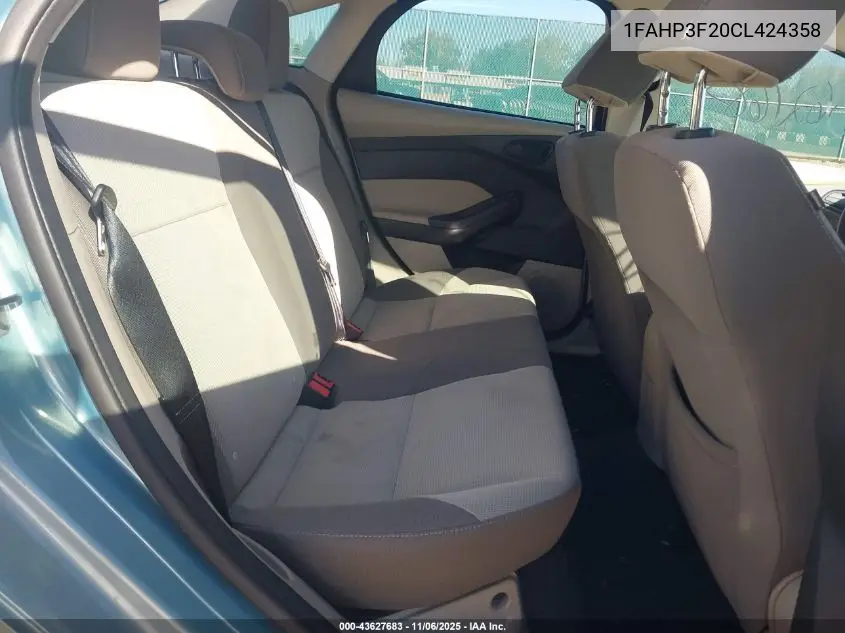 1FAHP3F20CL424358 2012 Ford Focus Se