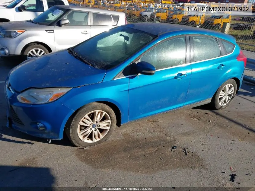 1FAHP3M2XCL321922 2012 Ford Focus Sel