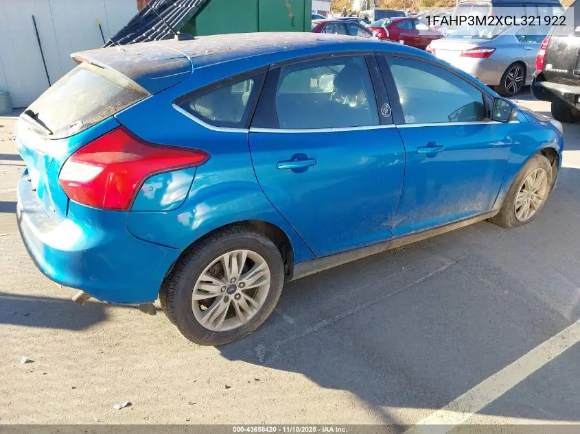 1FAHP3M2XCL321922 2012 Ford Focus Sel