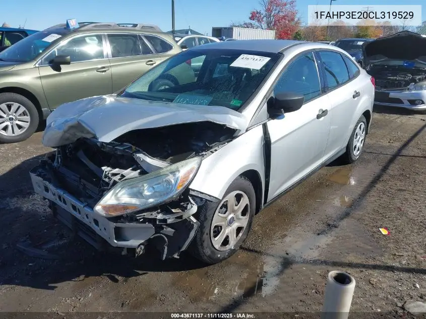 1FAHP3E20CL319529 2012 Ford Focus S