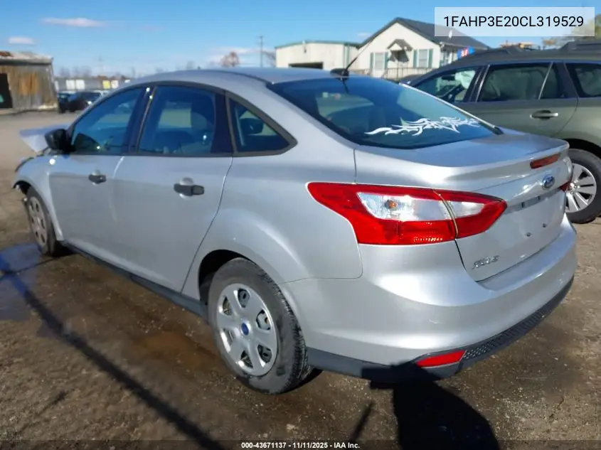 1FAHP3E20CL319529 2012 Ford Focus S
