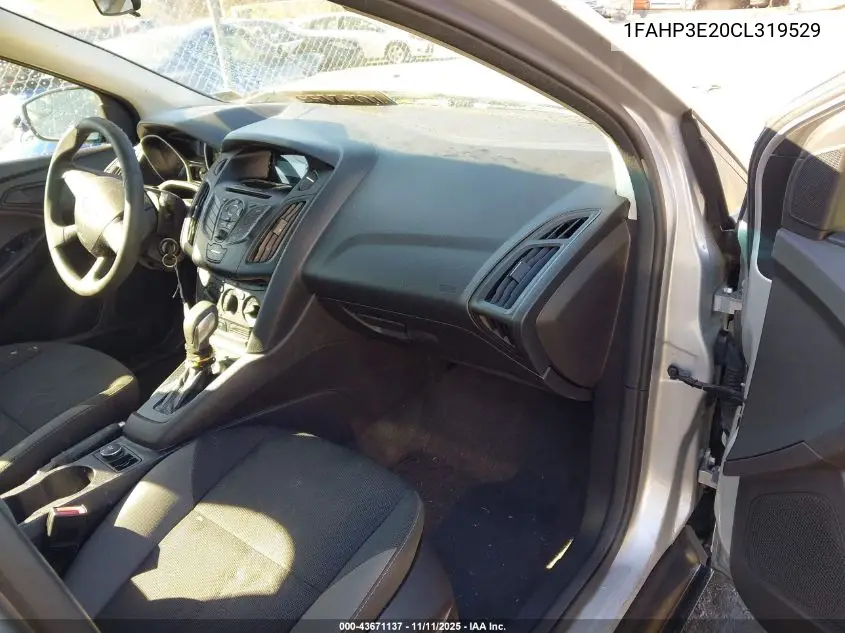 1FAHP3E20CL319529 2012 Ford Focus S