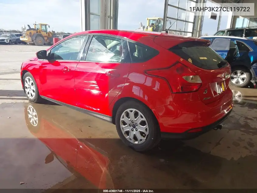 1FAHP3K27CL119722 2012 Ford Focus Se