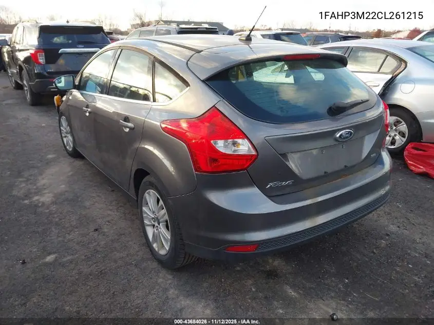 1FAHP3M22CL261215 2012 Ford Focus Sel