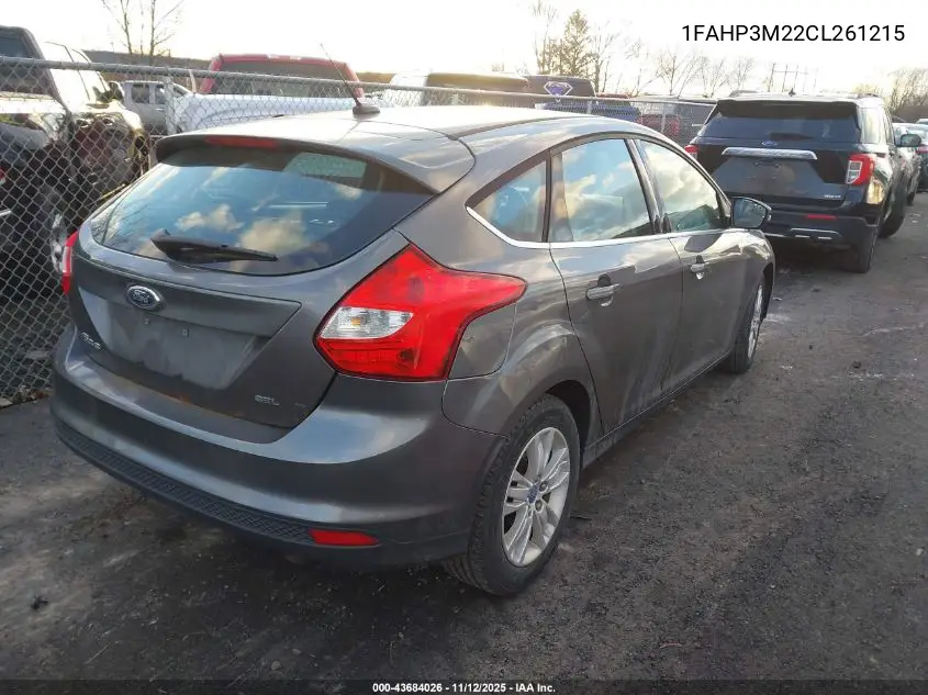 1FAHP3M22CL261215 2012 Ford Focus Sel