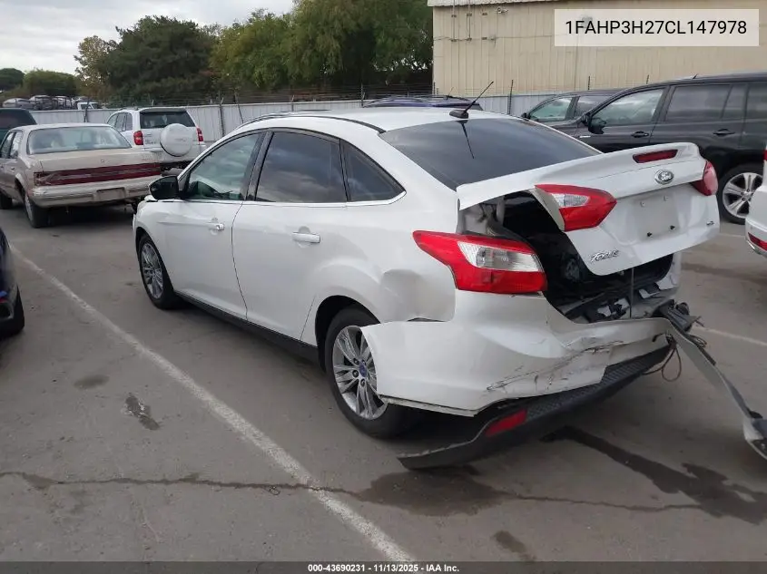 1FAHP3H27CL147978 2012 Ford Focus Sel