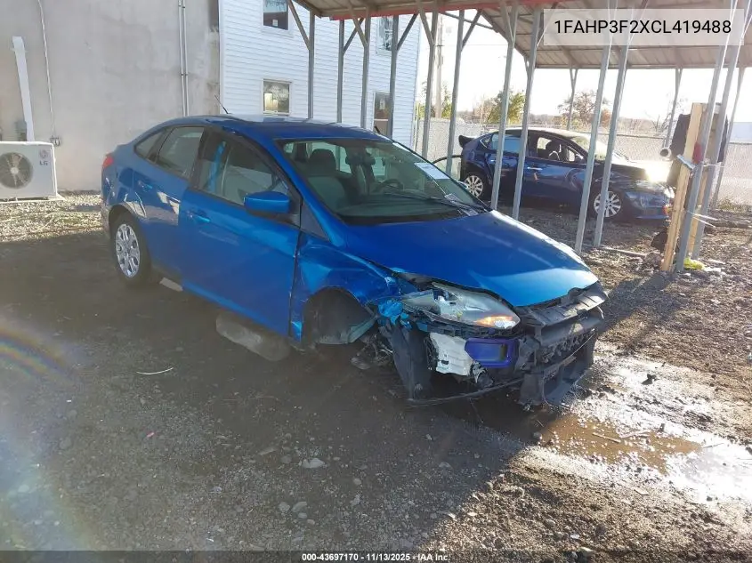 1FAHP3F2XCL419488 2012 Ford Focus Se