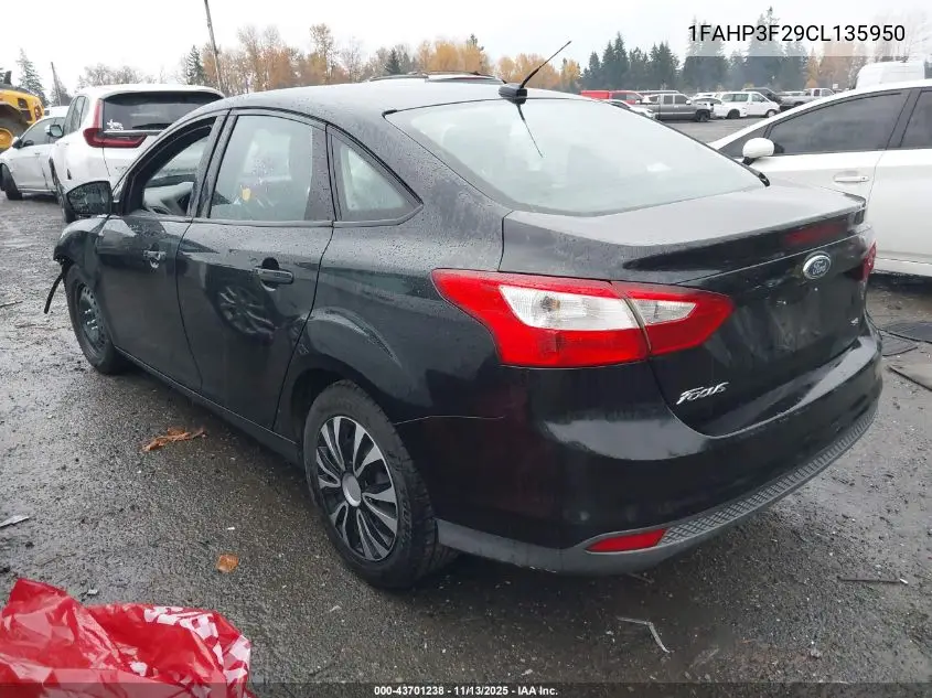 1FAHP3F29CL135950 2012 Ford Focus Se