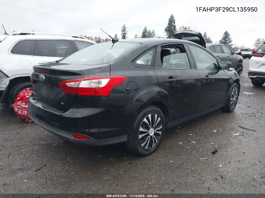 1FAHP3F29CL135950 2012 Ford Focus Se