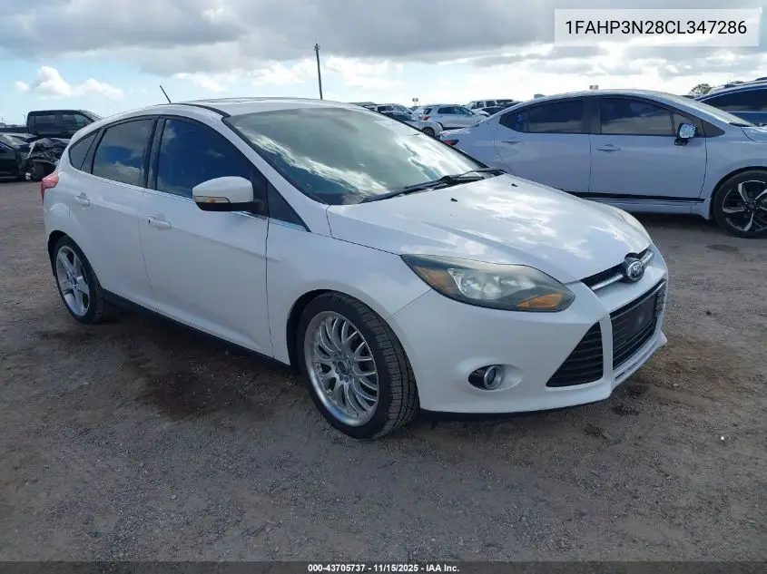 1FAHP3N28CL347286 2012 Ford Focus Titanium
