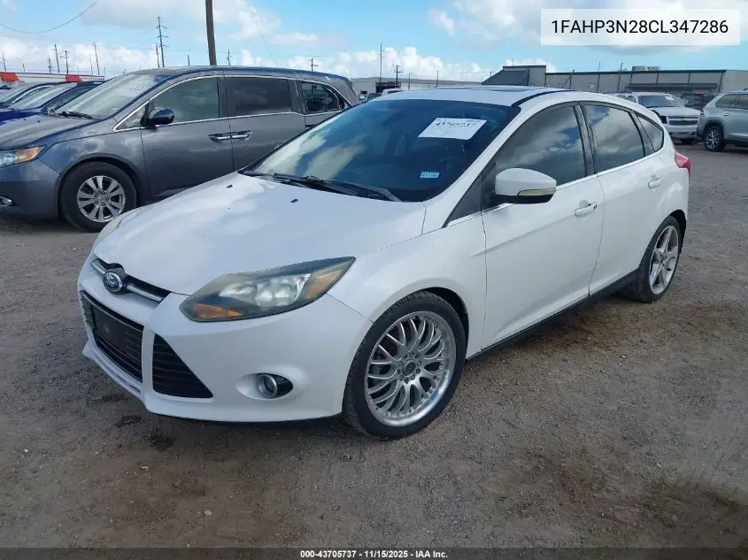 1FAHP3N28CL347286 2012 Ford Focus Titanium
