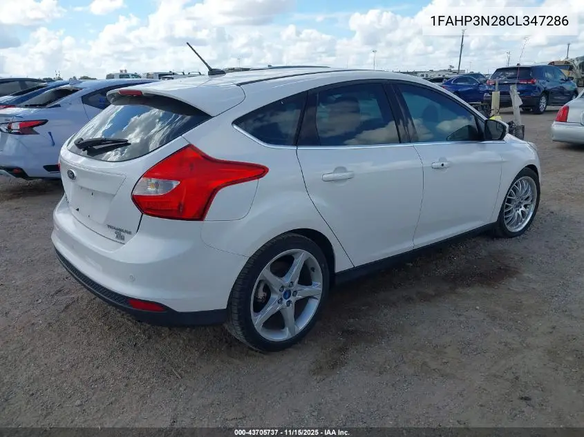 1FAHP3N28CL347286 2012 Ford Focus Titanium