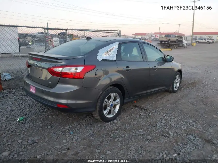 1FAHP3F23CL346156 2012 Ford Focus Se