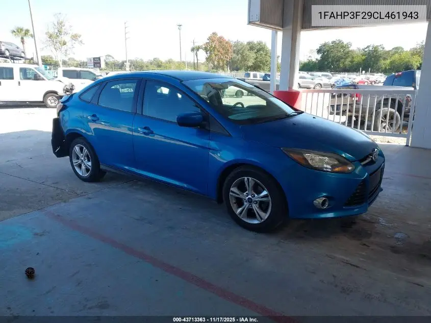 1FAHP3F29CL461943 2012 Ford Focus Se