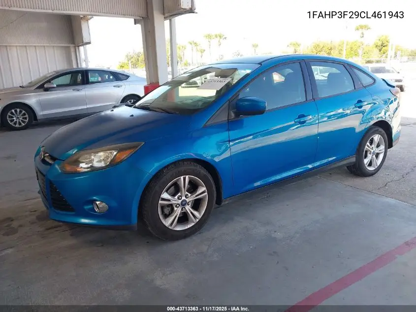 1FAHP3F29CL461943 2012 Ford Focus Se