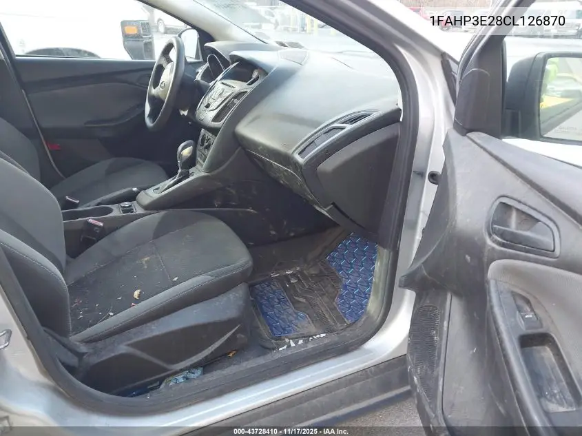 1FAHP3E28CL126870 2012 Ford Focus S