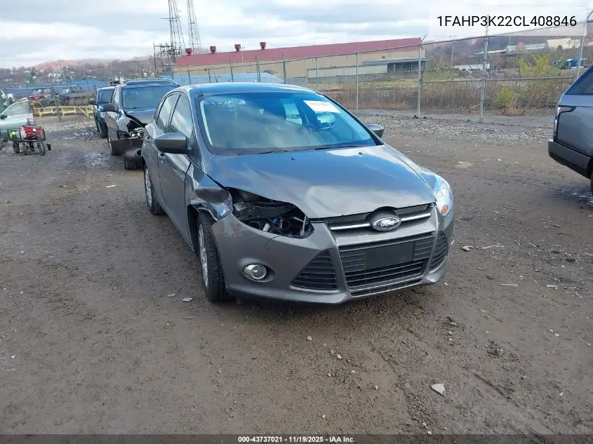 1FAHP3K22CL408846 2012 Ford Focus Se