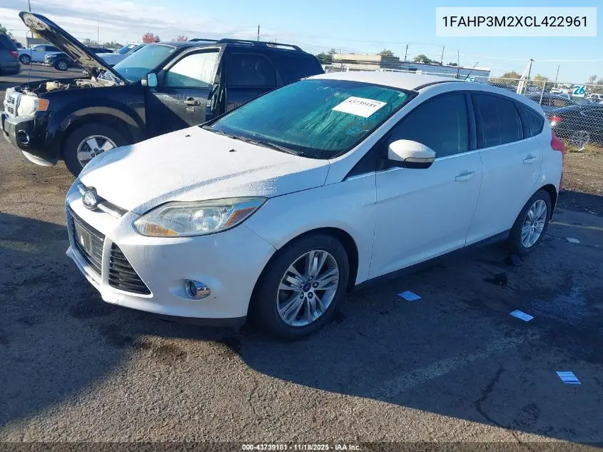 1FAHP3M2XCL422961 2012 Ford Focus Sel
