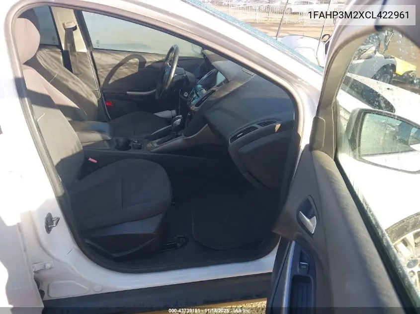 1FAHP3M2XCL422961 2012 Ford Focus Sel