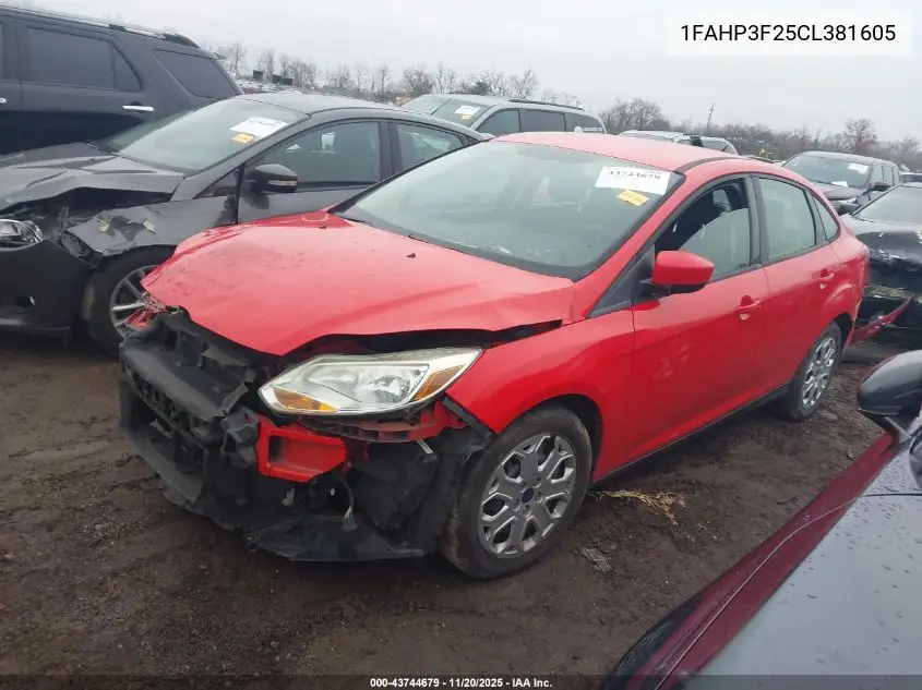 1FAHP3F25CL381605 2012 Ford Focus Se