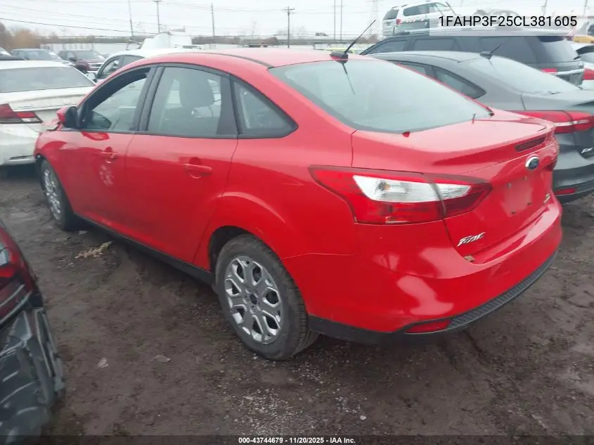 1FAHP3F25CL381605 2012 Ford Focus Se