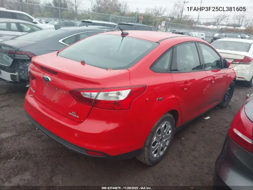 1FAHP3F25CL381605 2012 Ford Focus Se
