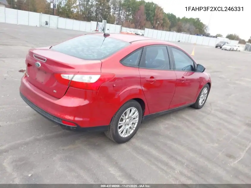 1FAHP3F2XCL246331 2012 Ford Focus Se