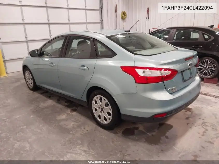 1FAHP3F24CL422094 2012 Ford Focus Se