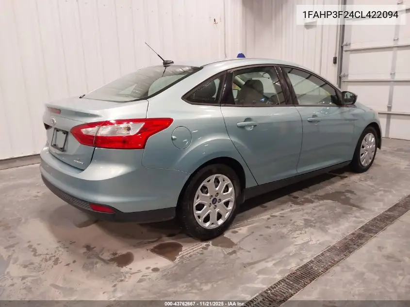 1FAHP3F24CL422094 2012 Ford Focus Se