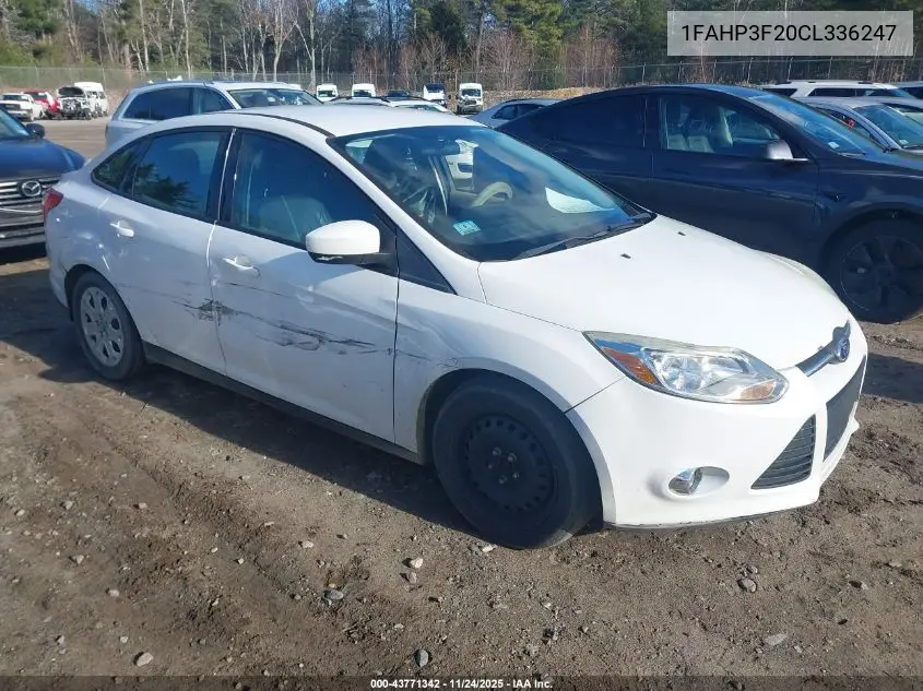 1FAHP3F20CL336247 2012 Ford Focus Se
