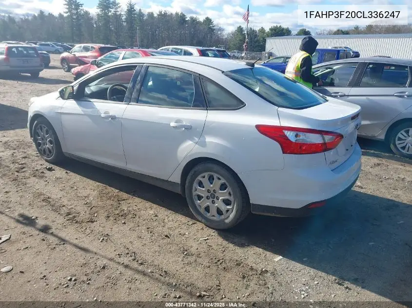 1FAHP3F20CL336247 2012 Ford Focus Se
