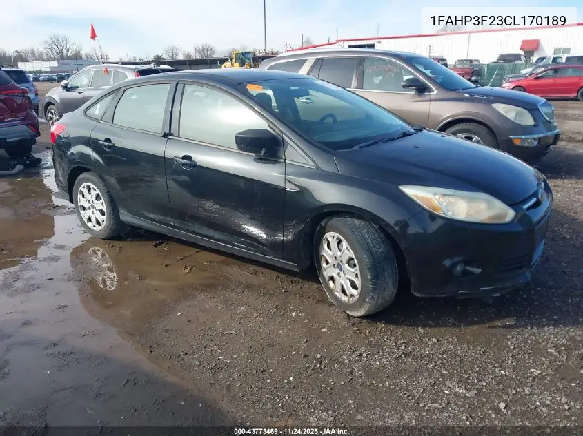 1FAHP3F23CL170189 2012 Ford Focus Se