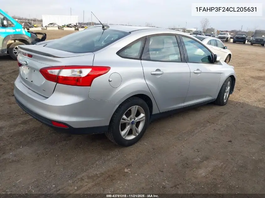 1FAHP3F24CL205631 2012 Ford Focus Se