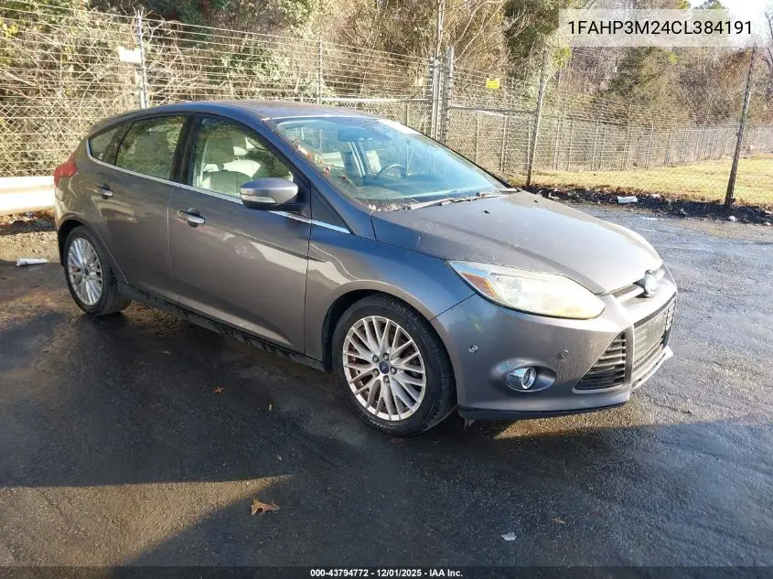 1FAHP3M24CL384191 2012 Ford Focus Sel