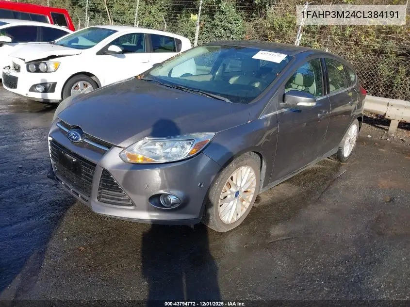 1FAHP3M24CL384191 2012 Ford Focus Sel