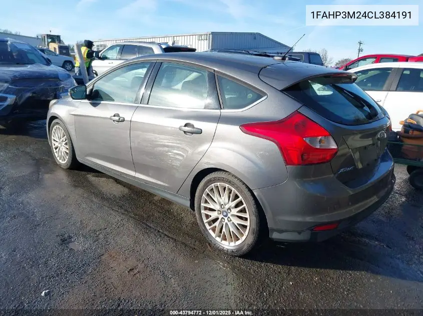 1FAHP3M24CL384191 2012 Ford Focus Sel