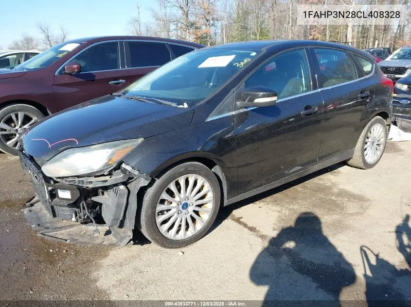1FAHP3N28CL408328 2012 Ford Focus Titanium