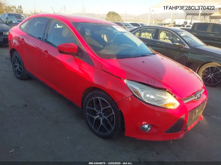 1FAHP3F28CL370422 2012 Ford Focus Se