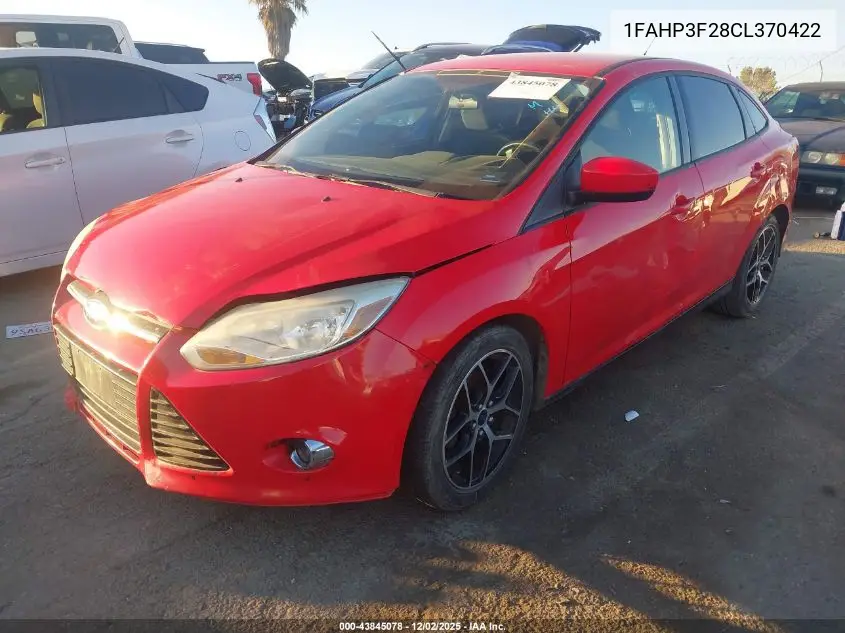 1FAHP3F28CL370422 2012 Ford Focus Se