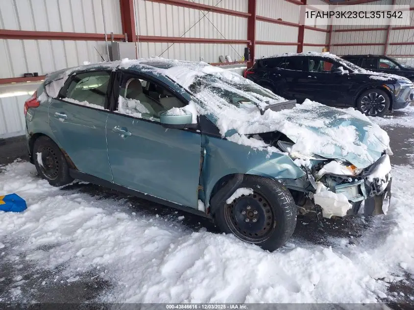 1FAHP3K23CL351542 2012 Ford Focus Se