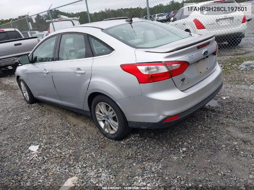 1FAHP3H28CL197501 2012 Ford Focus Sel