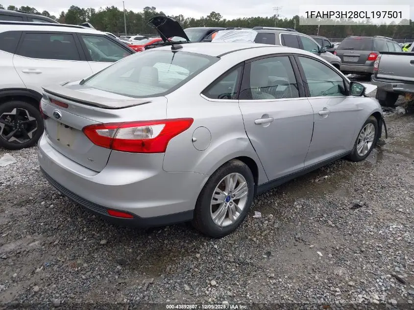 1FAHP3H28CL197501 2012 Ford Focus Sel