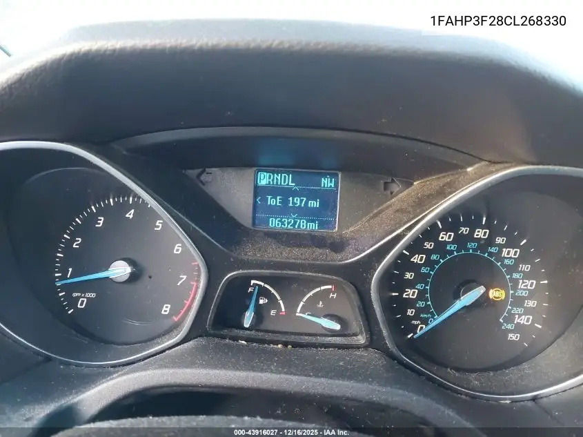 1FAHP3F28CL268330 2012 Ford Focus Se