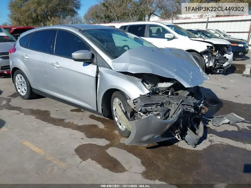 1FAHP3K22CL449302 2012 Ford Focus Se
