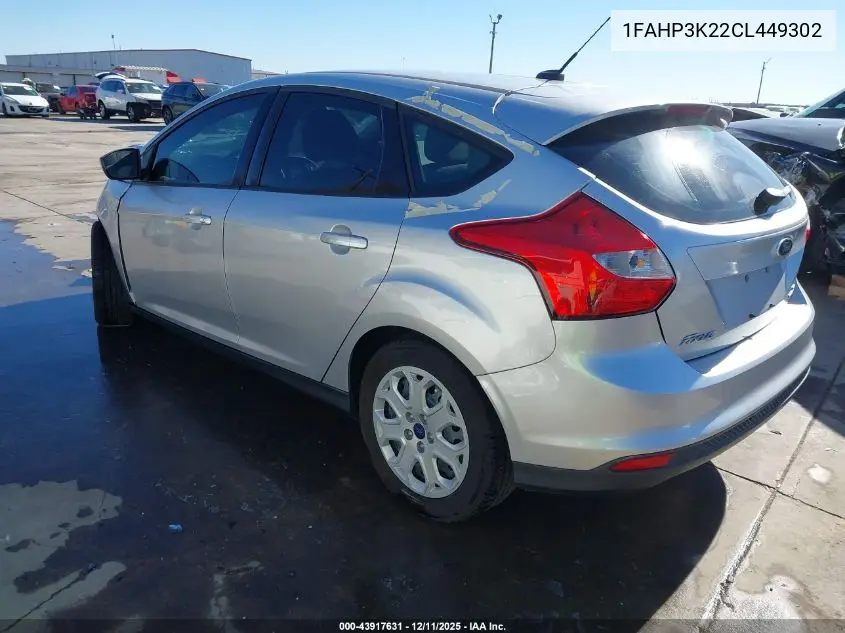 1FAHP3K22CL449302 2012 Ford Focus Se