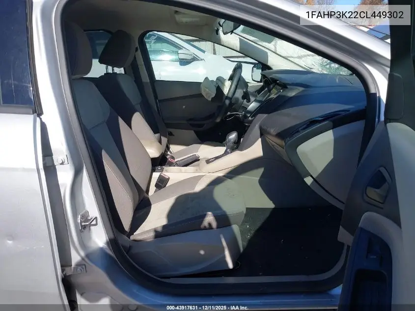 1FAHP3K22CL449302 2012 Ford Focus Se