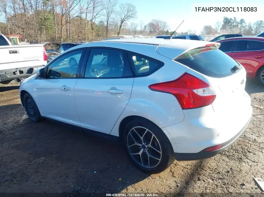 1FAHP3N20CL118083 2012 Ford Focus Titanium